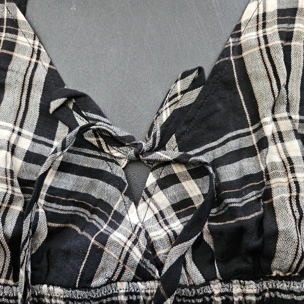 NWT - Lucky Brand Cotton/Modal Fully Lined Smocked Waist Midi Dress - Size L - Picture 11 of 16